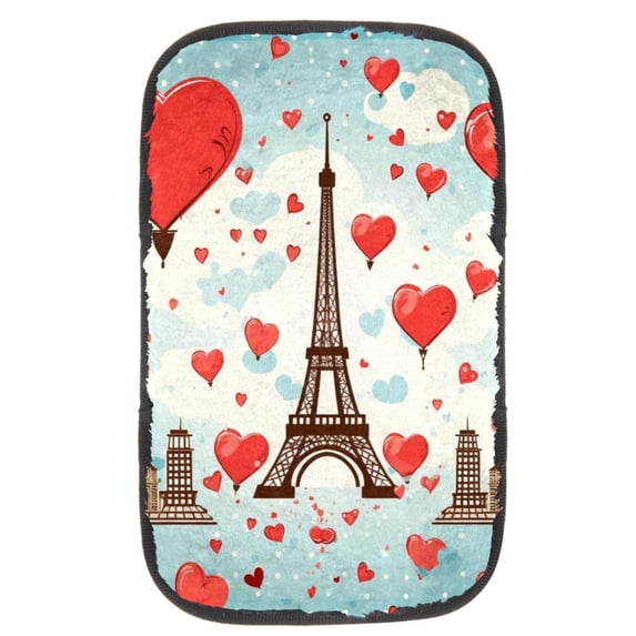 Valentine's Day 12.5x8.2 Inch Armrest Cover Car Armrest Pad Soft Comfortable Furry Printed