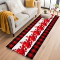 thumbnail image 1 of Valentine's Day 2'x6' Runner Rugs for Hallway Kitchen Bedside Non Slip Washable, Red Loves Romantic Buffalo Plaid Entryway Rug Runners with Rubber Backing, Long Carpet Runner for Laundry Room, 1 of 8