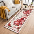 thumbnail image 1 of Valentine's Day 2'x6' Runner Rugs for Hallway Kitchen Bedside Non Slip Washable, Red Truck Love Roses Gifts Farmhouse Entryway Rug Runners with Rubber Backing, Long Carpet Runner for Laundry Room, 1 of 8
