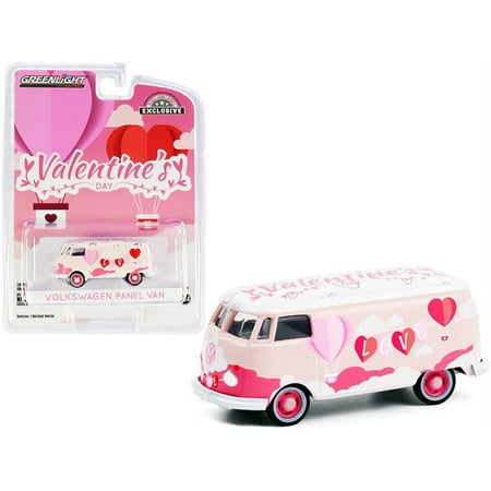 Valentine's Day 2021 Volkswagen Type 2 Panel Van, Pink - Greenlight 30251/48 - 1/64 scale Diecast Model Toy Car