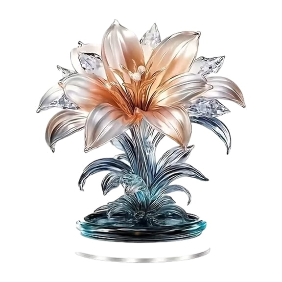 Valentine’s Day 2D Acrylic Desktop Stand 3D Structure Home Ornament Holiday Creative Fun Easter & Ramadan Home Desktop Ornament Decor A 20x18.2cm