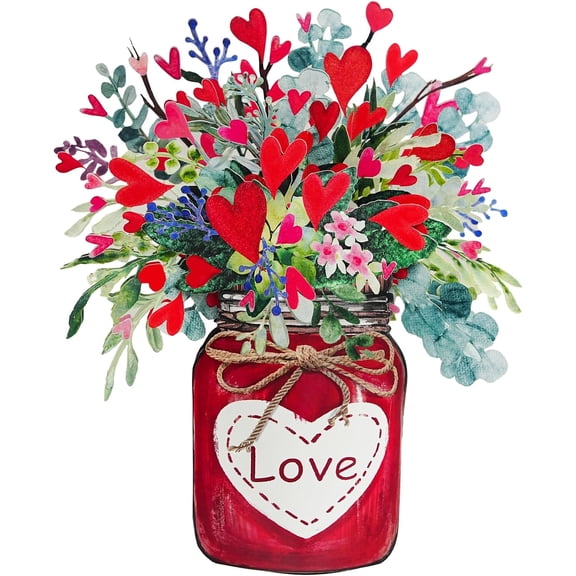 Valentine's Day 3D Pop-Up Card - 13-Inch Floral Heart Design, Includes Blank Note & Envelope, Gift for Women, Men, Kids & All Loved Ones