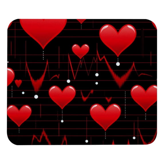 Valentine's Day 8.3x9.8 Inch Square Desk Mat with Non-Slip Rubber Bottom for Office and Gaming – Printed Mouse Mat, Desk Mat, Gaming Mouse Pad