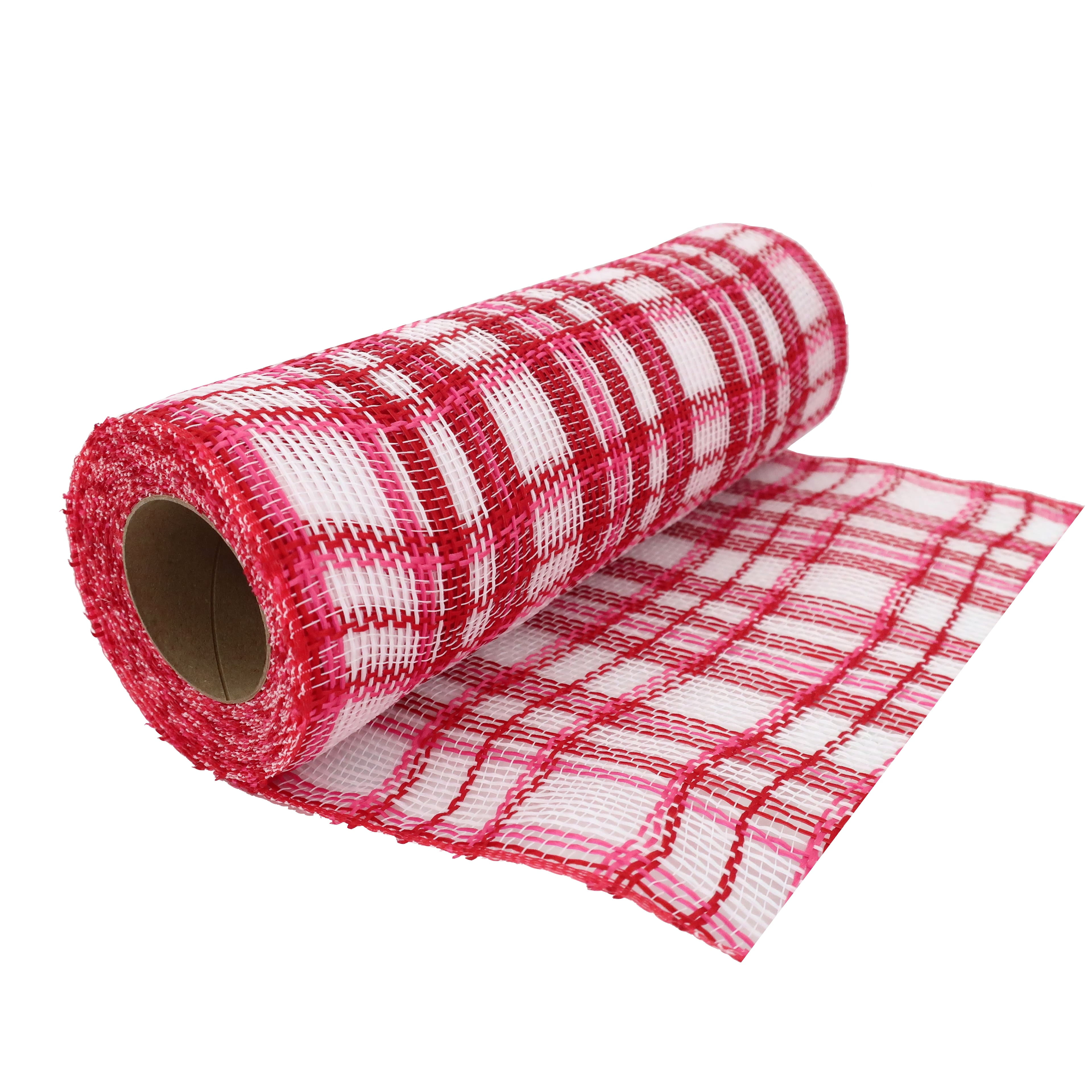 Valentine's Day 9.5" x 18ft. Valentine's Day Plaid Mesh by Celebrate It™