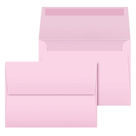 Valentine's Day A7 Envelopes (Ultra Pink) For 5" x 7" Greeting Cards, Invitations, Postcards | 5 1/4" x 7 1/4" | 24lb Bond (90gsm) | Moisture Gum Seal Square Flap | 25 per Pack