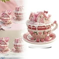 thumbnail image 1 of Valentine's Day Acrylic Heart Cup Desktop Ornament, Pink Love-Themed Cup & House Shape Decor, Cute Cake Decoration & Tabletop Decor for Wife Mom Her Gifts, Living Room Dining Table Decor, 1 of 5
