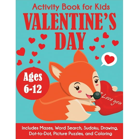 Valentine's Day Activity Book for Kids, (Paperback)
