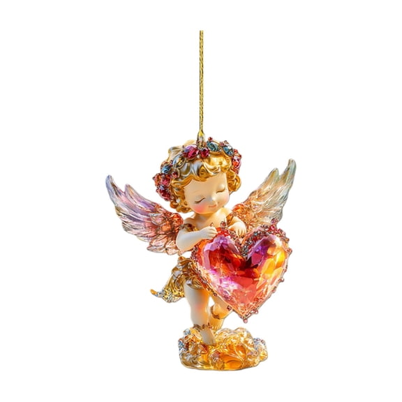 SIUBICH Angel Pendant Cupid Themed Car Interior Decorative Acrylic 1-Count Size D