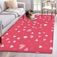 thumbnail image 1 of Valentine's Day Area Rugs 2.7'x5', Washable Small Throw Rugs for Kitchen Bedroom, Pink White Love Heart Romantic Indoor Outdoor Rug Non-Slip Low Pile Carpet Runner Reversible Floor Mats, 1 of 8