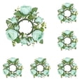thumbnail image 1 of Valentine's Day Artificial Flower Candle Ring, Rose Candle Wreath Centerpiece for Wedding Table Decor, Floral Garland Candle Holder for Romantic Party Atmosphere and Home Decorations, 1 of 9
