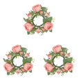 thumbnail image 1 of Valentine's Day Artificial Flower Candle Ring, Rose Candle Wreath Centerpiece for Wedding Table Decor, Floral Garland Candle Holder for Romantic Party Atmosphere and Home Decorations, 1 of 9