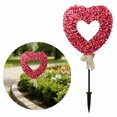 thumbnail image 1 of Valentine's Day Artificial Heart-Shaped Boxwood Topiary Tree, UV Resistant Fake Plant, Realistic Faux Potted Shrub for Indoor/Outdoor, Front Porch, Office Decors - (Pink,30"), 1 of 9