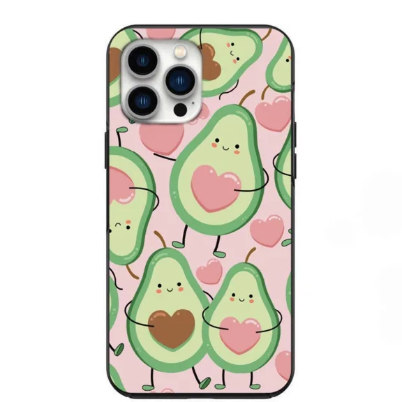 Valentine's Day Avocado Pattern Themed Phone Case with iPhone 17 to 11 Pro Max