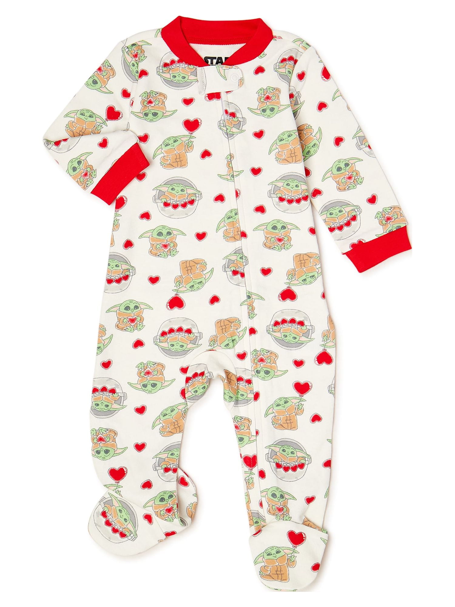 Star Wars Brandclub Valentine s Day Baby Yoda Unisex Baby Blanket Sleeper Sizes NB 6 9M