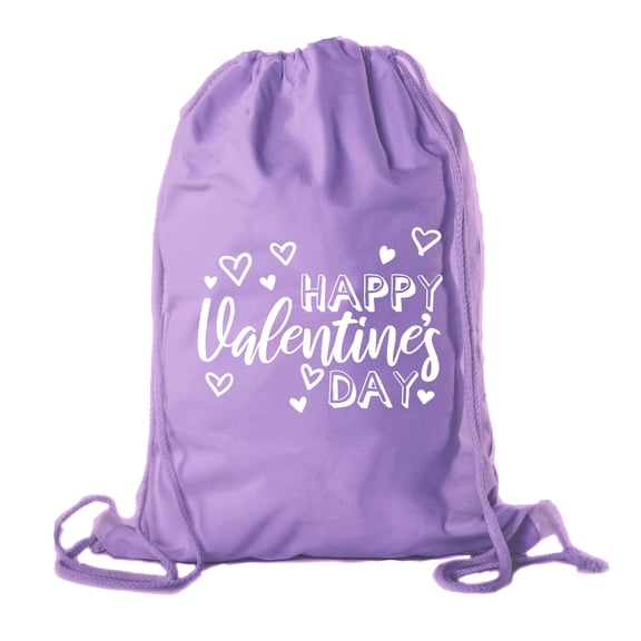 Valentine's Day Bags, Cotton Drawstring Cinch Backpacks, Valentines Day Gift Bags