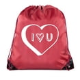 thumbnail image 1 of Valentine's Day Bags, Drawstring Cinch Backpacks, Valentines Day Gift Bags, 1 of 2