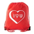 thumbnail image 1 of Valentine's Day Bags, Drawstring Cinch Backpacks, Valentines Day Gift Bags, 1 of 2