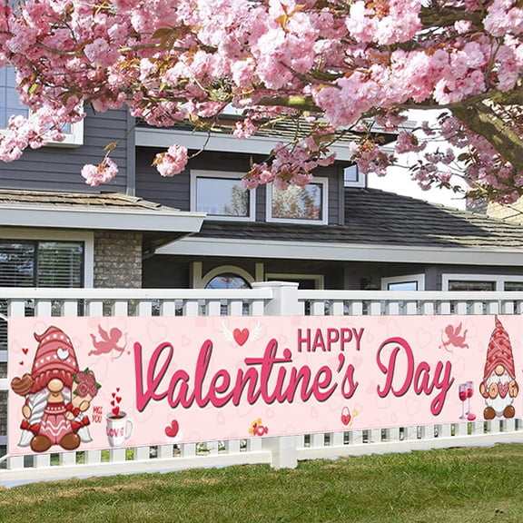 Valentine's Day Banner Yard Banner Valentine's Day Decorations For Outdoor Indoor Party Decoration Supplies,C