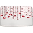 thumbnail image 1 of Valentine''s Day Bath Mat Red Heart Love Gift Box Envelope Couple Romance Abstract Simple Art Bathroom Kitchen Rugs,16"x 48", 1 of 2