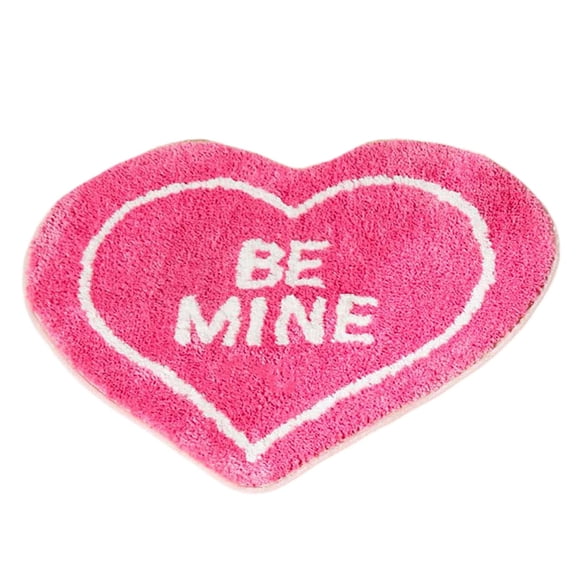 Valentine's Day Bath Rug Heart Shaped Rug Valentines Home Decorations Non Bath Mat Red Pink Bathroom Decor Washable Love Floor Carpet Welcome Doormat for Kitchen Living Room Home