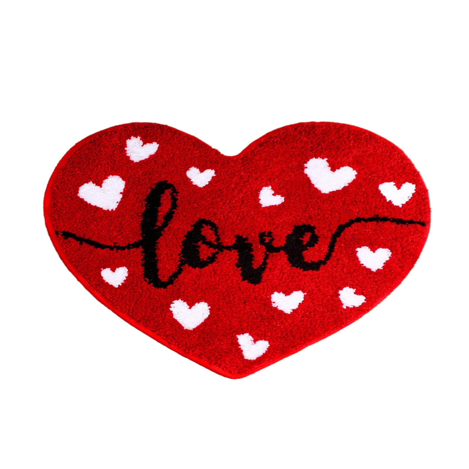 Valentine Rug Valentine's Day Bathroom Rugs Heart Shaped Love Decorative Shower Mat ...