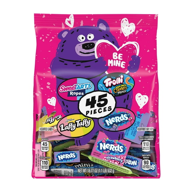 Valentine's Day "Be Mine" Friendship Exchange Fruity Candy Mix, 45 Count