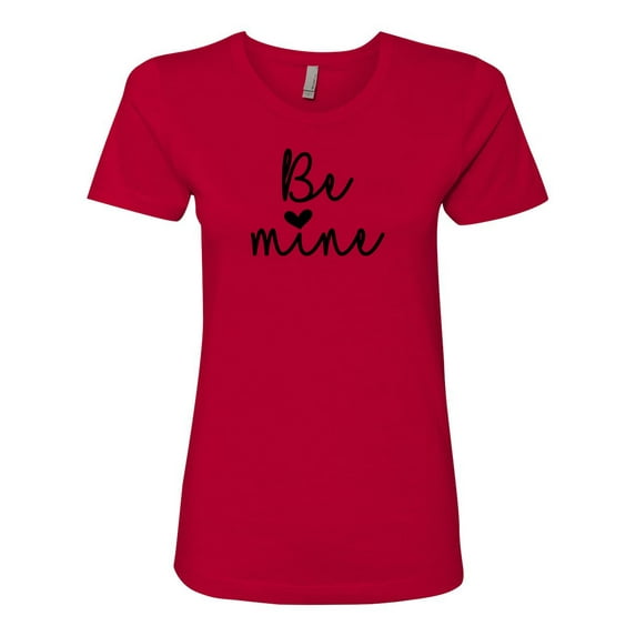 Valentine's Day Be Mine Ladies Short Sleeve T-shirt-Red-medium