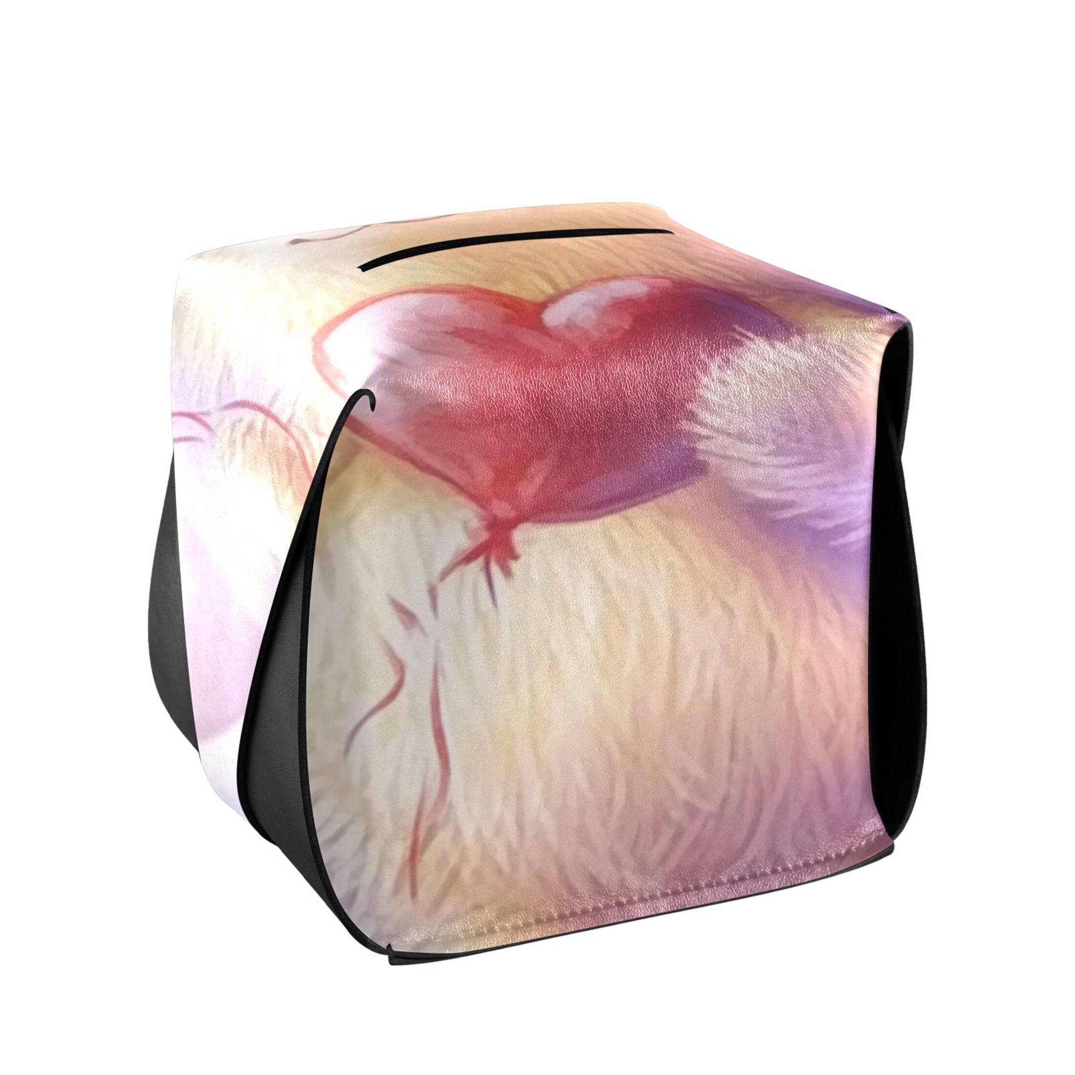 Valentine's Day Bear Tissue Box Cover Leather Square Rectangle Tissue