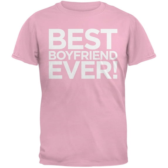 Valentine's Day - Best Boyfriend Ever Pink Adult T-Shirt - Large