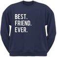 thumbnail image 1 of Valentine's Day Best Friend Ever Navy Adult Crew Neck Sweatshirt - Small, 1 of 1