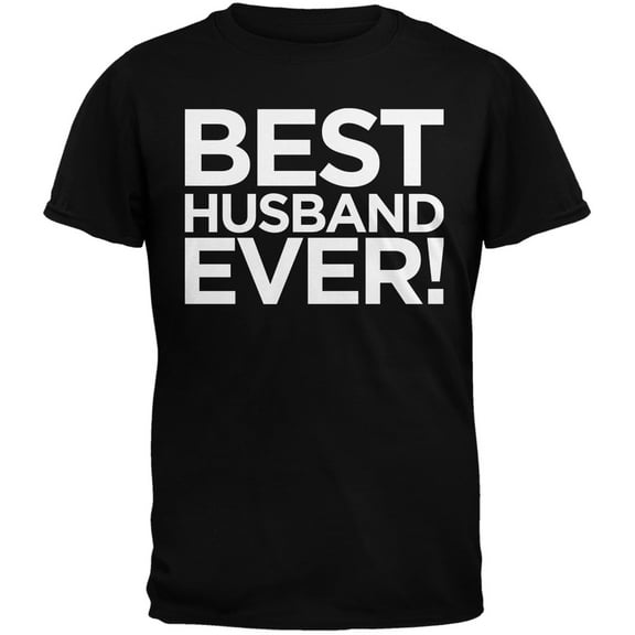 Valentine's Day - Best Husband Ever Black Adult T-Shirt - Large