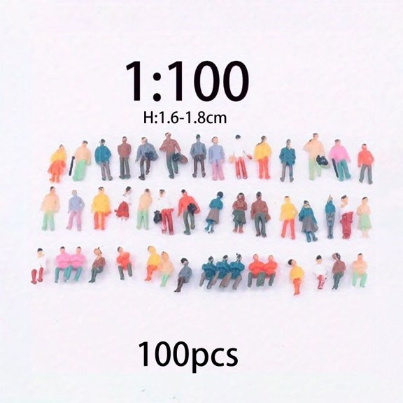 Valentine's Day Birthday Party Gift Train Scene Scale Model Character Building Sitting Passengers Painted Dolls Collectible Figu