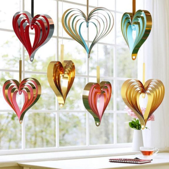 Valentine's Day, Birthday, Wedding Decor, 3D Love Pendant, Hanging Decoration, Atmosphere Scene, Shop Window Layout-E