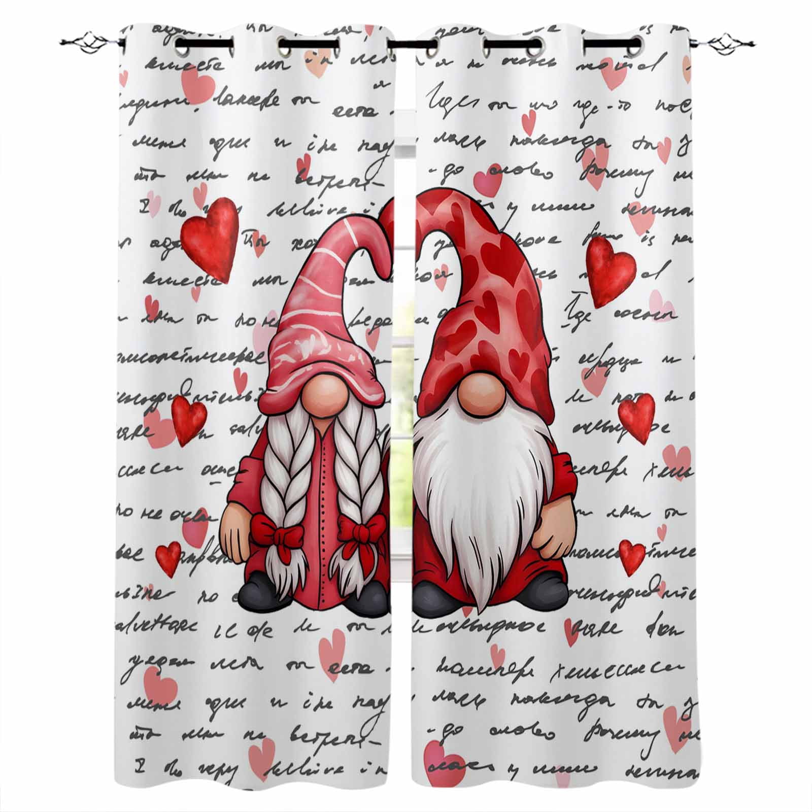 Valentine's Day Blackout Curtains for Bedroom, Thermal Insulated Window ...
