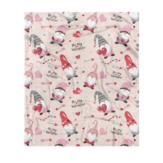 Valentine's Day Blanket Cozy Valentine's Day Themed Blanket Featuring Multiple Pattern Designs Perfect Decorative Throw for Couples Gift Idea Warm Soft Comfortable Conditioning Blanket