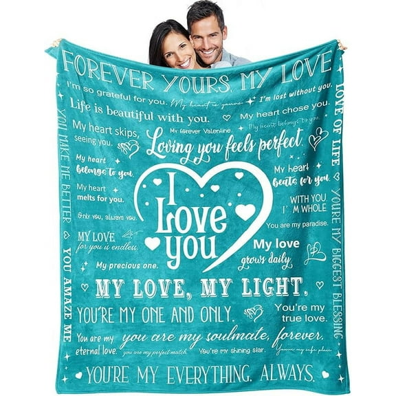 Valentine's Day Blanket Valentines Gifts for Men I Love You Soft Throw Blanket Anniversary Present for Boyfriend Husband from Girlfriend Wife Valentines Day Blanket for Him