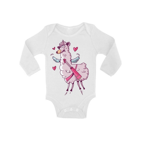Valentine's Day Bodysuit Llama Baby Boy Girl Romper