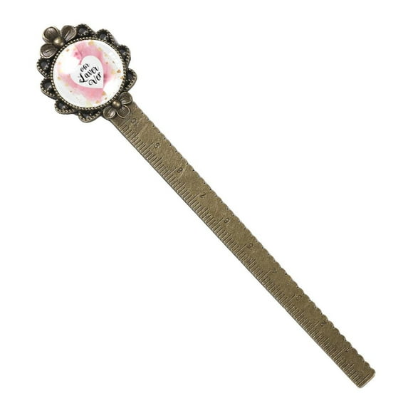 Valentine's Day Book Accessories: Lace Bookmark in Antique Bronze - a Gift for Readers and Book Lovers