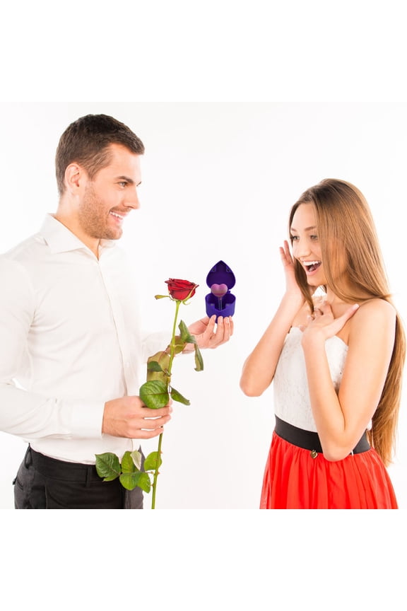 Valentine's Day Bouncing Heart Pop-Up Gift Box,No Battery Spring Mechanism,Customizable Storage Cavity,Durable Lightweight Plastic,For Chocolates Rings Small Presents Couples Romance Gift