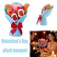 thumbnail image 1 of Valentine's Day Bouquet Plush Toys, 11.81" Medium Dino Nuggets with Ketchup Design Stuffed Animals Flower Toy, Anniversary Valentine's Day Gifts & Home Decors to Lover Girlfriend, 1 of 7