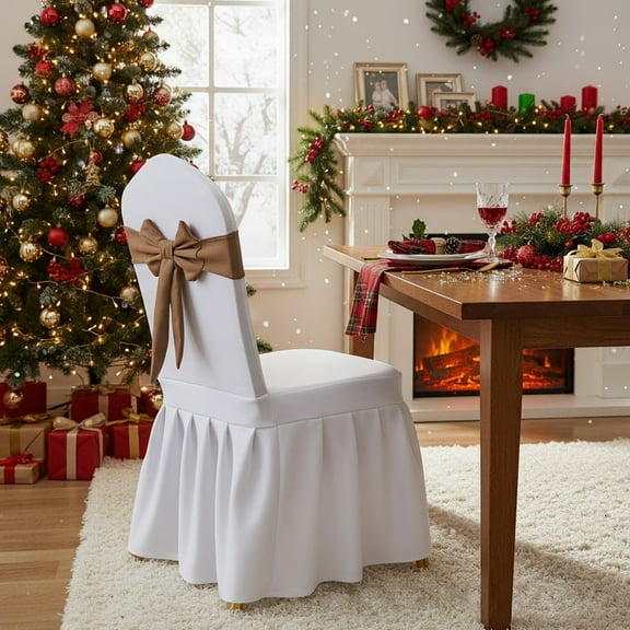 Valentine's Day Bow Chair Decoration Ties Bow Stretch Floating Decorative Tape For Many Holiday Party Decorations Chair Cover Not Included