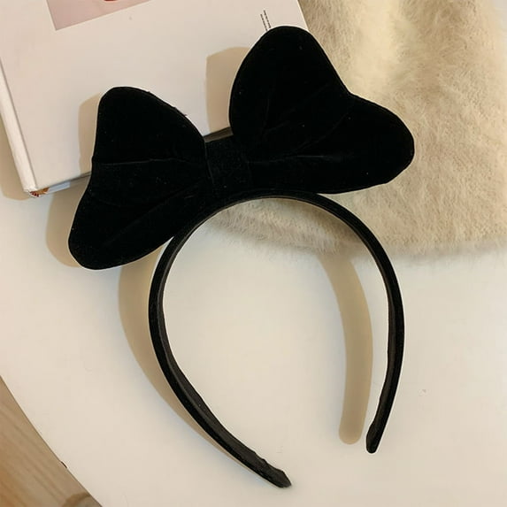 Valentine's Day Bow Headband for Women,Red & Black Bow Headband Hair Accessories,Cute Large Bow Hairband for Couple,Holiday Decoration,Ideal for Valentine's Day Mother's Day Gifts