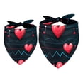 thumbnail image 1 of Valentine's Day Breathable Chiffon Dog Scarf 2-Pack - Translucent Lightweight Pet Collars, Size 16x16x22.8in and 20.9x20.9x30in, 1 of 5