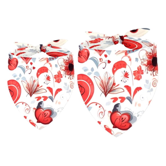 Valentine's Day Breathable Chiffon Yarn Pet Collars (Pack of Two) in Translucent Material - 40.6x40.6x58/16x16x22.8in, 53.3x53.3x76.2/20.9x20.9x30in