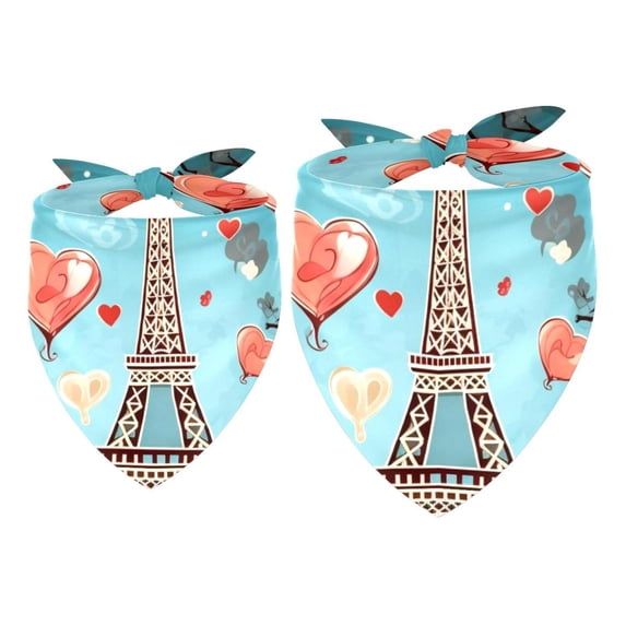 Valentine's Day Breathable Chiffon Yarn Pet Collars Set - Pack of 2, Translucent Lightweight Design, 40.6x40.6x58/16x16x22.8in, 53.3x53.3x76.2/20.9x20.9x30in