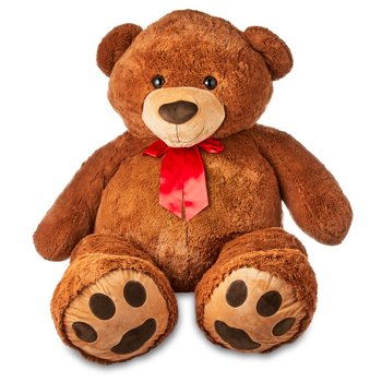 Valentine's Day Brown Bear Plush Toy, 6', by Way To Celebrate