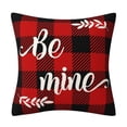 thumbnail image 1 of Valentine's Day Buffalo Plaid Pillow Covers 18x18in Love Throw Pillow Covers for Wedding Anniversary Valentine's Gifts, 1 of 1