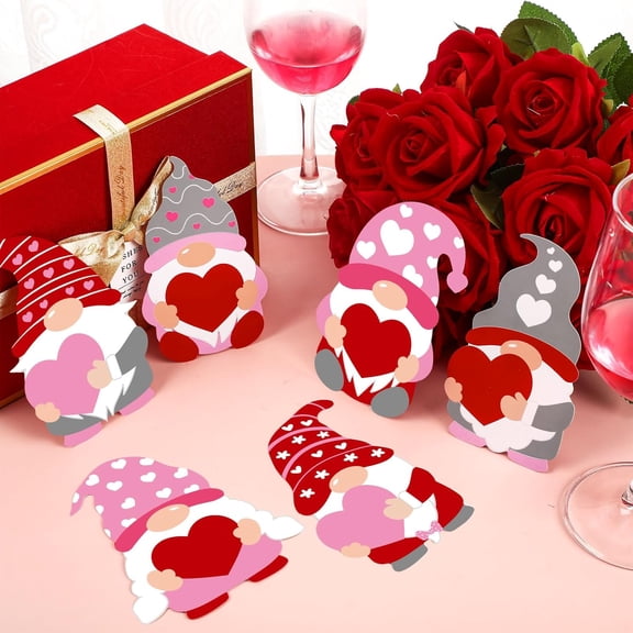 Valentine's Day Bulletin Border Decoration Cutouts Colorful Gnomes Conversation Heart Cutouts for Holiday Bulletin Border Wall Decor