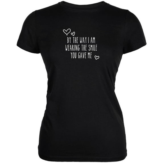 Valentine's Day By The Way Black Juniors Soft T-Shirt - Medium