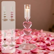 Valentine's Day Candle Holder, High Foot Heart-shaped Candlestick Holders, Candle Sticks Holder Decor for Romantic Candlelight Dinner Props & Holiday Wedding Table Decoration